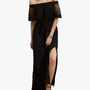 Off the shoulder black dress